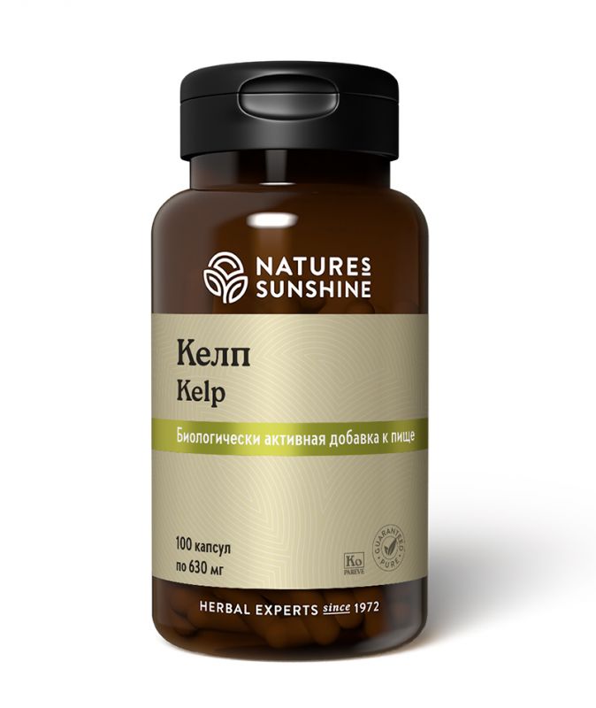 Бурая водоросль, Келп (Kelp) 100 капсул по 630 мг